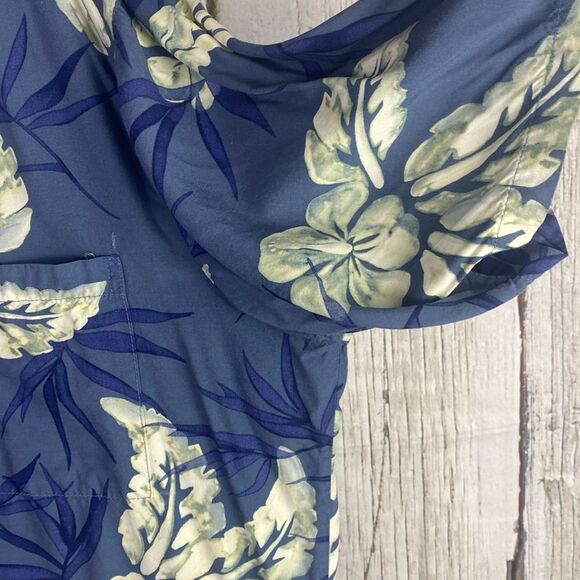 Hilo Hattie The Hawaiian Shirt Classic Button Down Blue Size XL E - Picture 6 of 7